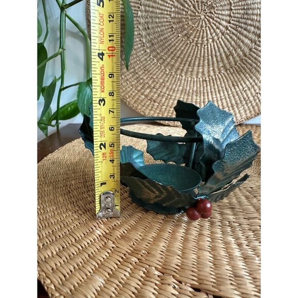 Holly Berry Christmas votive candle holder - Picture 2 of 8